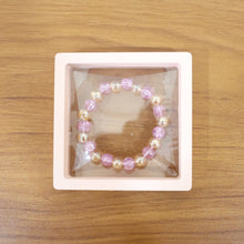Elegant Dual - Tone Crystal Beaded Stretch Bracelet (1 Pc) - justgrabit.in | Just Grab It