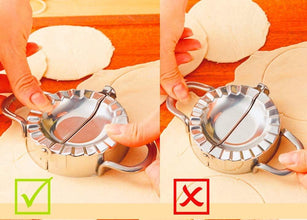 Stainless Steel Dumpling Maker, Dough Cutter Pie Mold Tool. - Justgrabit Inc.