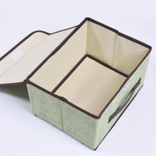 Foldable Cotton Linen Storage Box – Multi - Room Organizer with Lid & Handles - justgrabit.in | Just Grab It