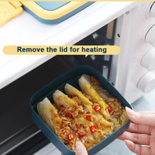 Blue Double - Layer Portable Bento Lunch Box – Stackable with Handle & Spoon - Justgrabit Inc.