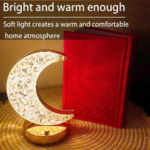 Crystal Table Lamp | Moon Shape Touch Control Lamp with 3 Color | Metal Bedside Lamp for Kids Bedroom Romantic Desktop Nightstand | Stepless Dimming USB Charging Touch Night Light - Justgrabit Inc.