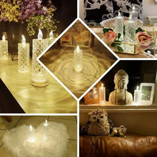 Rose Candles LED Flameless and Smokeless Decorative Acrylic Transparent Candles Led Tea Light Candle Perfect for Gifting, Home, Diwali, Christmas, Crystal Candle Lights, Diwali (1 Pc) (MOQ : - 12 pc ) - Justgrabit Inc.