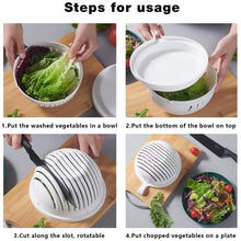 Plastic 60 Seconds Salad Cutter Salad Maker Salad Bow (1 Pc) - justgrabit.in | Just Grab It