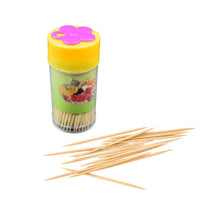 Wood Double Sided Toothpicks with Clear Plastic Storage Box - Justgrabit Inc.