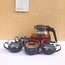 Flame Proof Glass Kettle & Cup Set With Strainer High Quality Kettle Set For Home & Café Use  (4 Cup & 1 Kettle) (24 Pc MOQ) - justgrabit.in | Just Grab It