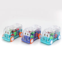 Transparent Musical Mini School Bus Toy for Kids - justgrabit.in | Just Grab It