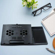 Laptop Stand Suitable Portable Foldable Compatible with MacBook Notebook Tablet Tray Desk Table Book with Free Phone Stand - justgrabit.in | Just Grab It