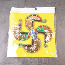 Golden Swastik Shubh Labh Wall Hanging with Ganesh Idol (1 Pc) - Justgrabit Inc.