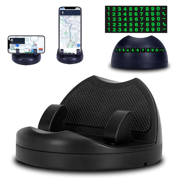 2 in 1 Car Anti - Slip Mat, Phone Holder Non Slip Sticky Phone Mount Holder (1 Set) - justgrabit.in | Just Grab It