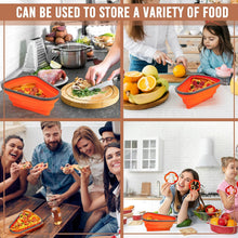 Reusable Expandable Pizza Storage Container with 5 Microwavable Trays - justgrabit.in | Just Grab It
