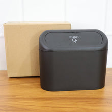 Mini Car Trash Can with Lid, Waterproof Car Trash Bin Storage Box (1 Pc) - justgrabit.in | Just Grab It