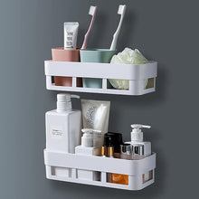 ABS Plastic Shower Corner Caddy Shelf with Wall - Mounted Suction Cup - justgrabit.in | Just Grab It