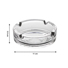 Glass Crystal Round Ashtray for Cigar & Cigarettes – Home & Office Table Decor - justgrabit.in | Just Grab It