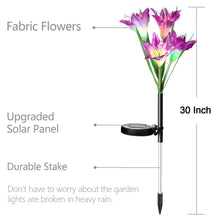 Waterproof Outdoor Solar Lily Flower Stake Lights ( Pack Of 2 pcs ) - justgrabit.in | Just Grab It