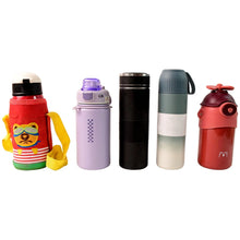Stainless Steel Water Bottles 500 ML Approx (Mix Design & Color / 1 Pc) - Justgrabit Inc.