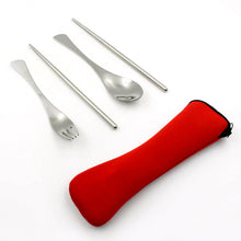 Picnic Dinner Spoon Fork Chopsticks Cutlery Tablewares Set Traveling Spoon Set High Quality Cutlery Set (4 PC / 1 Set ) - Justgrabit Inc.