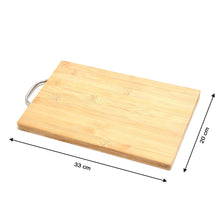 Thick Wooden Bamboo Kitchen Chopping Board with Holder for Fruits & Meat - justgrabit.in | Just Grab It