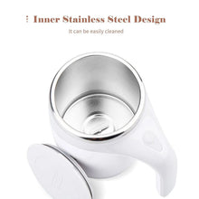 Stirring Coffee Mug | Magnetic Stirring Coffee Cup | Stainless Steel Mug for Milk | Travel Mixing Cup | Self Stirring Coffee Mug, Suitable for Coffee / Milk / Hot Chocolat | Battery Operated ( Battery Not Included) - Justgrabit Inc.