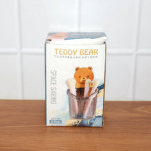 Cute Teddy Bear Toothbrush Holder for Kids (3 Pc Set) - justgrabit.in | Just Grab It