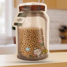 Plastic Transparent Big Jar Shaped Pouch With Zipper (1 Pc) - Justgrabit Inc.