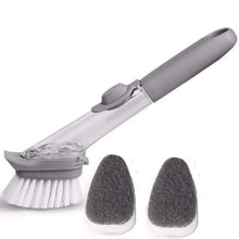 2 - in - 1 Dishwashing Brush, Long Handle Wash Pot Brush Washing Dish - Justgrabit Inc.