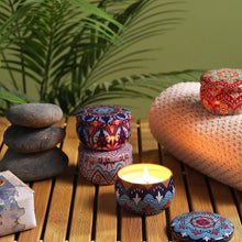 Premium Decorative Mandala Printed Metal Candle Container (4 Pc) - justgrabit.in | Just Grab It