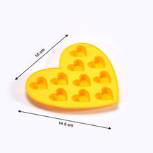 Silicon 10 Cavity Heart Shape Design Chocolate Mould Ice, Jelly Candy Mould - justgrabit.in | Just Grab It