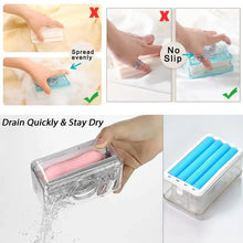 2 - in - 1 Portable Soap Dish & Dispenser – Multifunctional Soap Holder with Roller & Drain Holes for Bathroom, Kitchen, Home Use (1 Pc) - Justgrabit Inc.