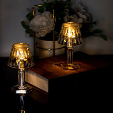 2in1 Transparent Mini Crystal Table Lamp with Reflection Light - justgrabit.in | Just Grab It