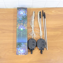 Solar Powered Multicolor Starburst Firework Garden Light Set (2 Pc / 150 LED) - justgrabit.in | Just Grab It