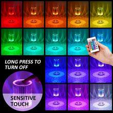 Crystal Table Lamp , Touch Control Atmosphere Nightstand Lamp With USB Charging Line - Justgrabit Inc.