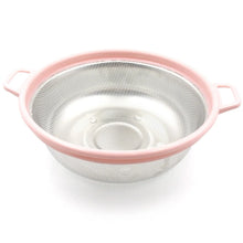 Stainless Steel Colander with Handle - Large Metal Mesh Basket Strainer (1 pc) - Justgrabit Inc.