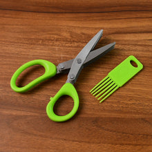 Premium 5 - Blade Multipurpose Kitchen Scissors with Cleaning Comb - justgrabit.in | Just Grab It