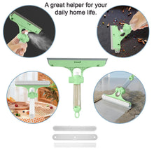 4 in 1 Multifunctional Glass Scraper, Window Glass Wiper with Watering Can, Silicon Cleaning Squeegee with Two Brush Heads, Practical Squeegee for Shower Doors, Windows, Tiles and Car Glass - Justgrabit Inc.