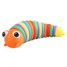 3D Rainbow Color Plastic Slug Fidget Toys, Stress Relieving Toy, Sensory Slug Toy for Boys and Girls, Finger slug Toy, for Autistic, Caterpillar Fidget Toys Stress Relief Gifts for Toddlers Kids Adults (1 Pc) - Justgrabit Inc.