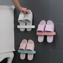 Bathroom Towel Slipper Hanging Rack Self Adhesive Wall Mounted (1 Pc) - justgrabit.in | Just Grab It