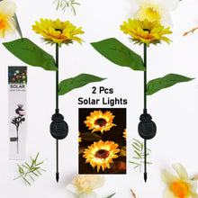 2 Pc Outdoor Solar Sunflower Lights Intelligent Light Control Waterproof Garden Landscape Stake Light - Justgrabit Inc.