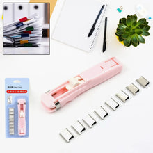 Portable Paper Clamp With 8 Pcs Clip Dispenser Handheld Paper Fast Clam (1 Set) - justgrabit.in | Just Grab It