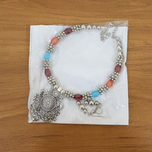 Oxidised Silver Traditional Beaded Necklace Set - justgrabit.in | Just Grab It