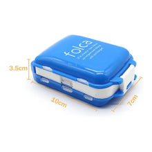 Portable Blue Dual - Sided Pill Organizer Box (1 Pc) - justgrabit.in | Just Grab It