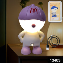 Cute Lovely Cartoon Design LED Desk Night Light With Plastic Head Cap (1 Pc) - justgrabit.in | Just Grab It