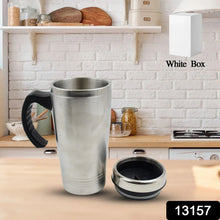 Stainless Steel Vacuum Glass Insulated Glass Coffee Cups, Tumbler (With Lid & Handle / 1 pc) - Justgrabit Inc.