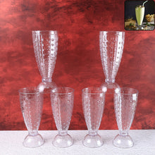 Supermom Transparent Plastic Milkshake Glass Set (400ML / 6 Pc) - justgrabit.in | Just Grab It