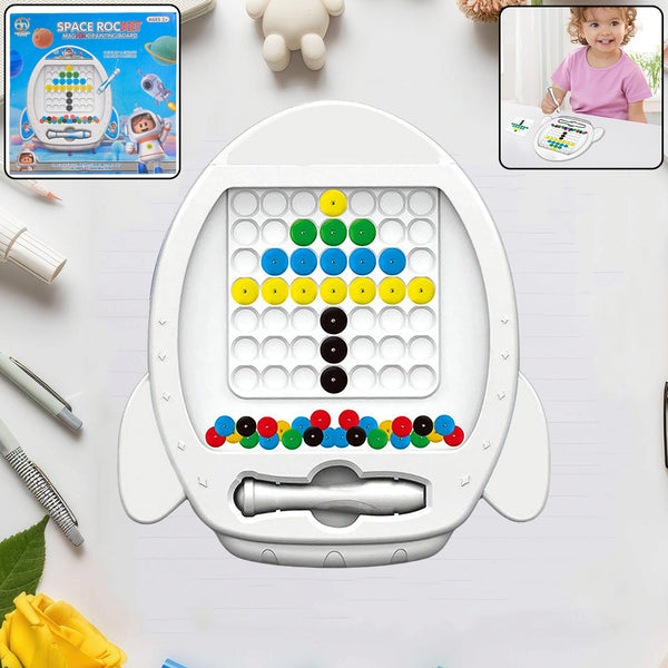 Space Rocket Magnetic Painting Board for Kids - justgrabit.in | Just Grab It