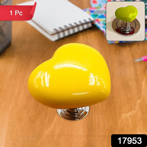 Multipurpose Cabinet Door Handle Drawer, Heart - shaped Knob Pulls Toilet Press Button (1 Pc) - justgrabit.in | Just Grab It