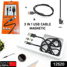 Magnetic Charging Cable 3 in 1 Metal Magnetic Micro USB Type C Lighting Cable with LED, Multiple Charging Adapters for All Android and all Smartphones (Compatible with All Android and iPhone Smartphones, Tablet, PC, Mobile - Justgrabit Inc.