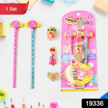 Fun Candy Design Pencil Set with Accessories Set (1 Set ) - justgrabit.in | Just Grab It