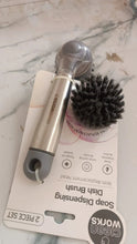 Cleaning Brushes Set, Scrub Brush Bathroom Brush, Long Handle Liquid Dispenser Pot Washing Brush - justgrabit.in | Just Grab It