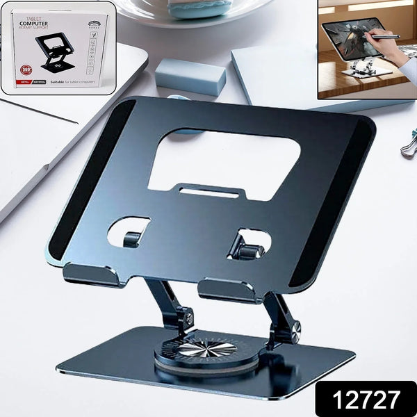 Aluminum Alloy 360°Rotating Bracket, Adjustable Laptop Stand, Portable Foldable Ergonomic Laptop Support - Justgrabit Inc.