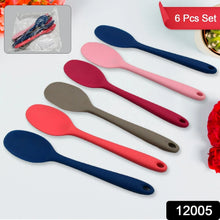 Multipurpose Silicone Spoon, Silicone Basting Spoon Non - Stick Kitchen Utensils Household Gadgets Heat - Resistant Non Stick Spoons Kitchen Cookware Items For Cooking and Baking (6 Pcs Set) - justgrabit.in | Just Grab It
